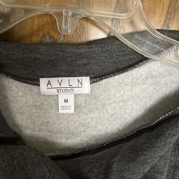 M Avln studio woman pullover gray sweater made in Mexico rayon/polyester/spandex - Picture 5 of 7